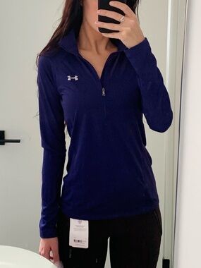 Under Armour Women’s Half zip long sleeve top in Indigo